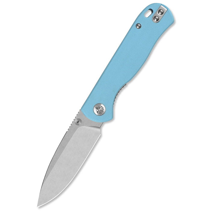 QSP QS170-B1 Ferret (Nitro V, Clip Point, Stonewashed, Sky Blue G10) Pocket Knife