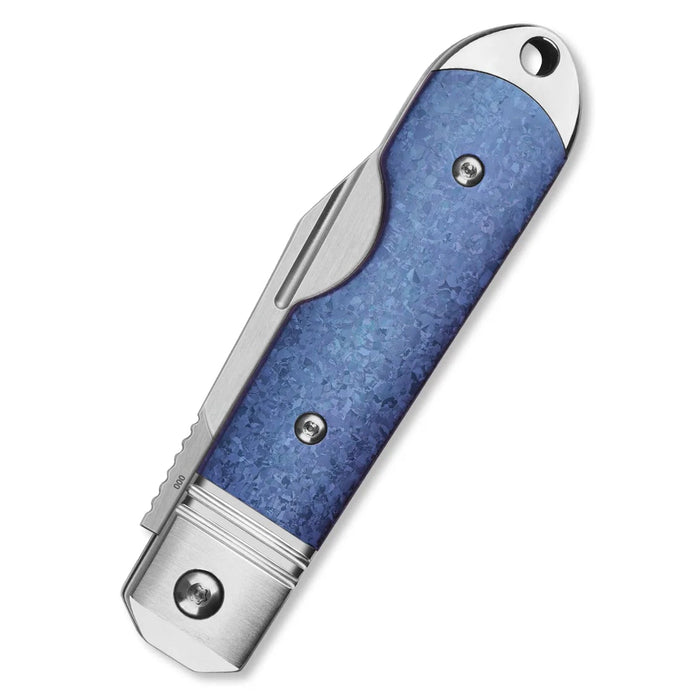 QSP QS171-A Moray (Vanax, Spear Point, Satin, Blue Crystal Titanium) Limited Edition Slip Joint Pocket Knife