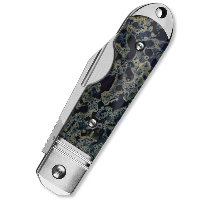 QSP QS171-B Moray (Vanax, Satin, Spear Point, Raffir Calceon Ocean Blue) Limited Edition Slip Joint Pocket Knife