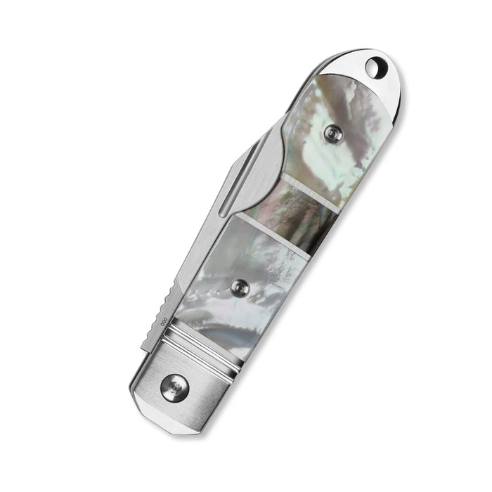 QSP QS171-C Moray (Vanax, Spear Point, Satin, Solid Mother of Pearl) Limited Edition Slip Joint Pocket Knife