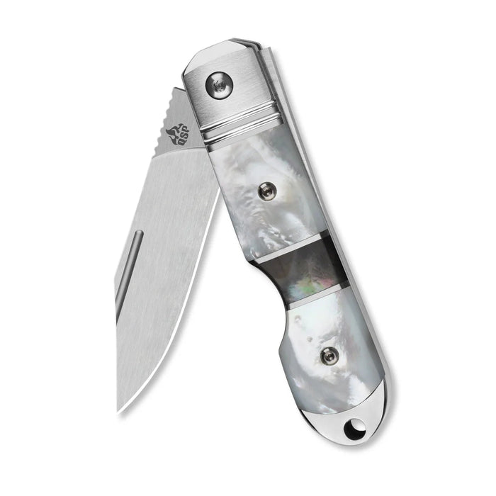 QSP QS171-C Moray (Vanax, Spear Point, Satin, Solid Mother of Pearl) Limited Edition Slip Joint Pocket Knife