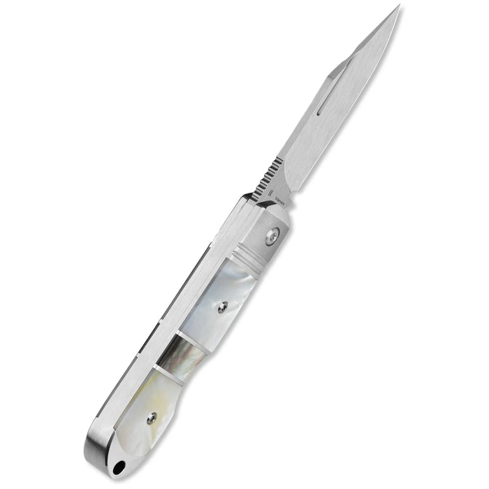 QSP QS171-C Moray (Vanax, Spear Point, Satin, Solid Mother of Pearl) Limited Edition Slip Joint Pocket Knife