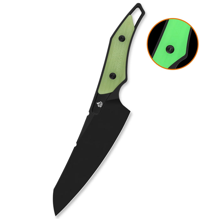 QSP QS172-B2 T-Cook (Nitro V, Wharncliffe, Sheath, Glow-in-the-Dark G10) Fixed Blade Knife
