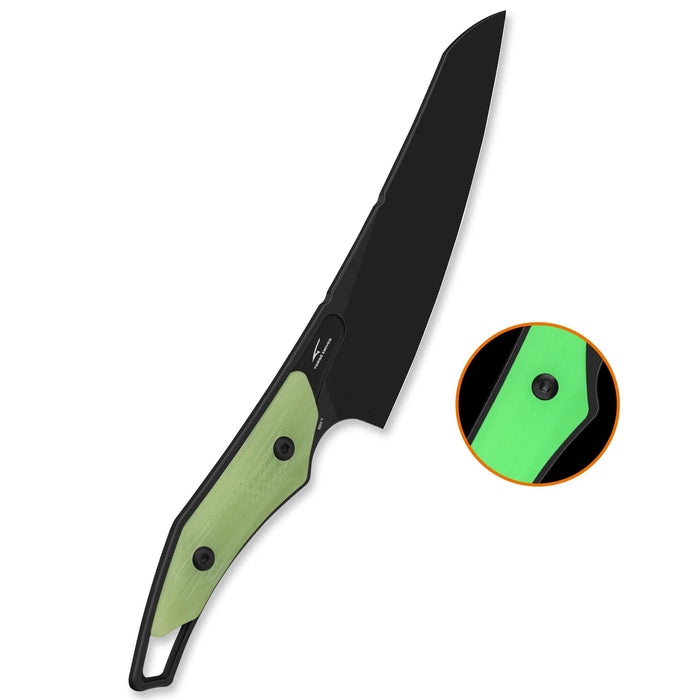 QSP QS172-B2 T-Cook (Nitro V, Wharncliffe, Sheath, Glow-in-the-Dark G10) Fixed Blade Knife