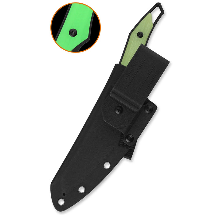 QSP QS172-B2 T-Cook (Nitro V, Wharncliffe, Sheath, Glow-in-the-Dark G10) Fixed Blade Knife