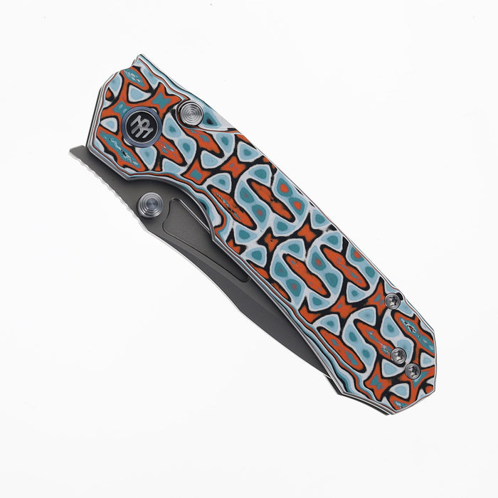 Remette RNGD261 RT-Rhino (D2, Bead Blasted, Drop Point, G10, Button Liner Lock) Pocket Knife
