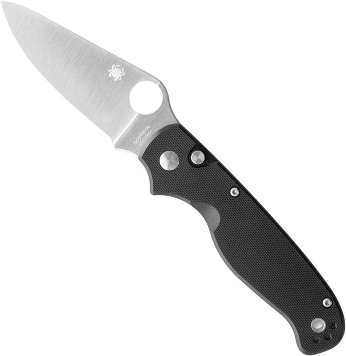 Spyderco C275GP ButtonUp (8Cr13MoV, Satin, Clip Point, G10, Black) Pocket Knife