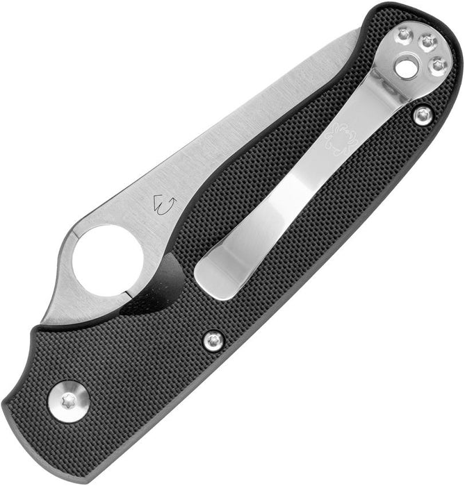 Spyderco C275GP ButtonUp (8Cr13MoV, Satin, Clip Point, G10, Black) Pocket Knife