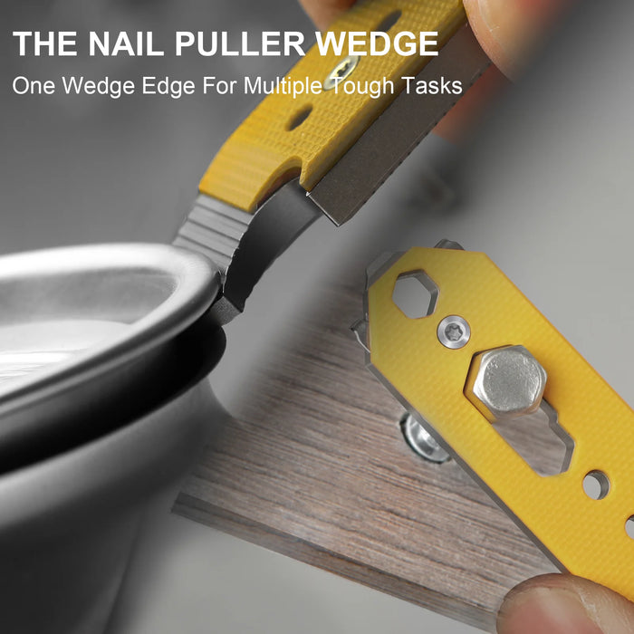 Kizer T122A1 Pac-Bar (Yellow, Stonewashed, Titanium/G10) Multi-Tool