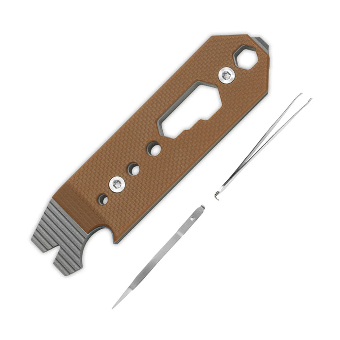 Kizer T122A2 Pac-Bar (Brown, Stonewashed, Titanium/G10) Multi-Tool