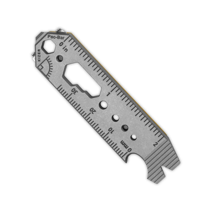 Kizer T122A3 Pac-Bar (Orange, Stonewashed, Titanium/G10) Multi-Tool