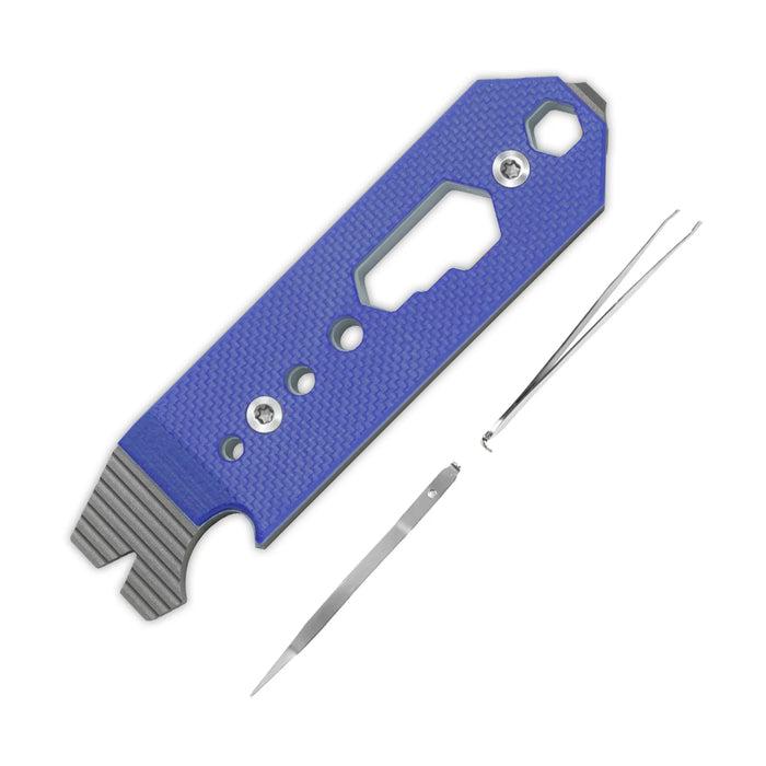 Kizer T122A4 Pac-Bar (Blue, Stonewashed, Titanium/G10) Multi-Tool
