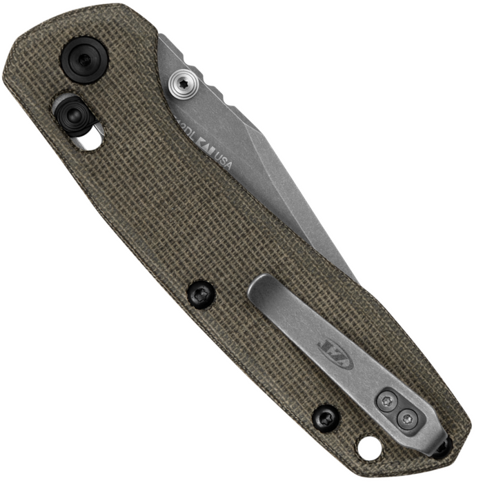 Zero Tolerance 0512DL (CPM Cru-Wear, Working Finish, Clip Point, Olive Micarta) Folding Knife