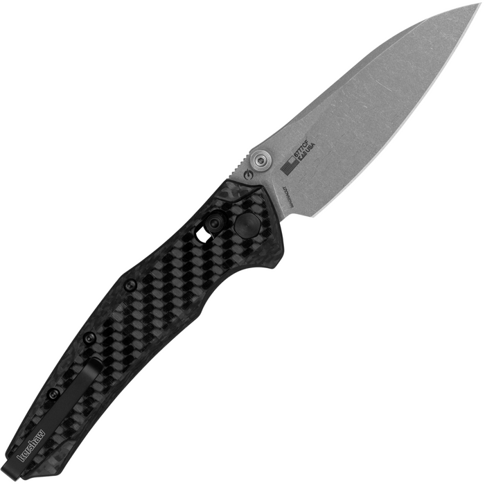 Kershaw 6777CF Bareknuckle (CPM MagnaCut, Sheepsfoot, Working Finish, Carbon Fiber, DuraLock, Black) Folding Knife