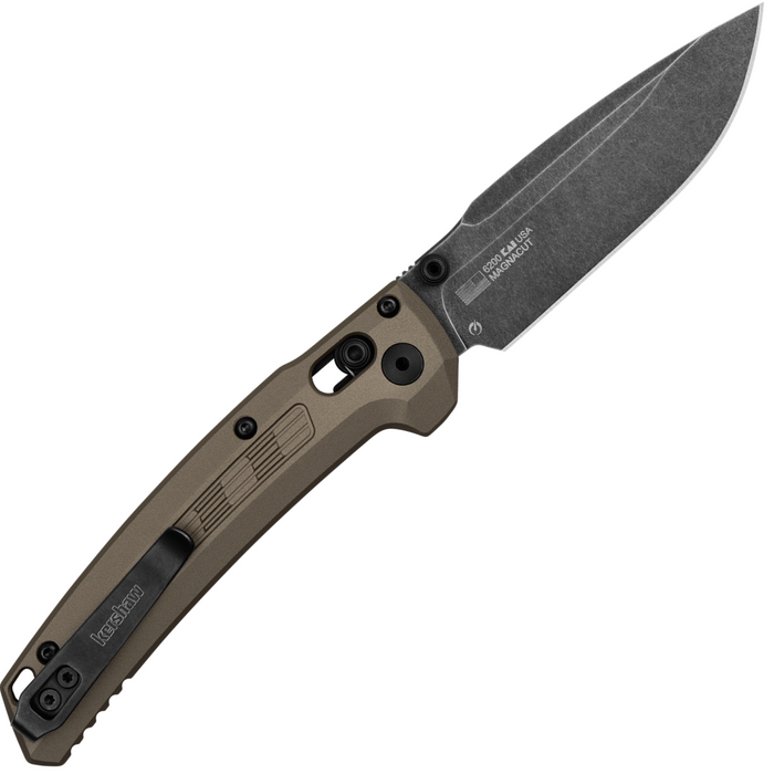 Kershaw 6200 Continental (CPM MagnaCut, BlackWash, Drop Point, Aluminum, FDE) Folding Knife