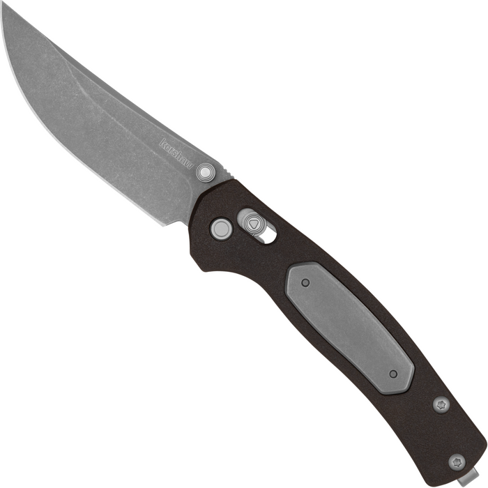 Kershaw 1439 Beskar (D2, Working Finish, Trailing Point, Glass-Filled Nylon, Dark Brown) Folding Knife