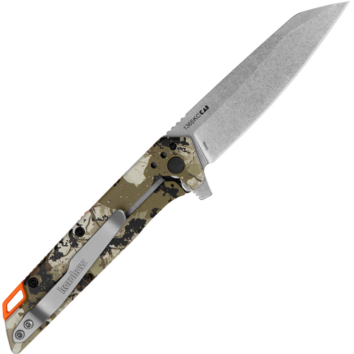 Kershaw 1365KC Misdirect (4Cr14, Stonewashed, Reverse Tanto, Stainless Steel, Kings Camo) Folding Knife