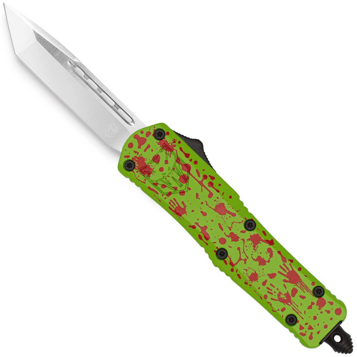 CobraTec MZMBSPFS-3TNS Medium Zombie Special Edition FS-3 (D2, Cerakote, Tanto, Aluminum Alloy, Zombie, OTF) Automatic Pocket Knife