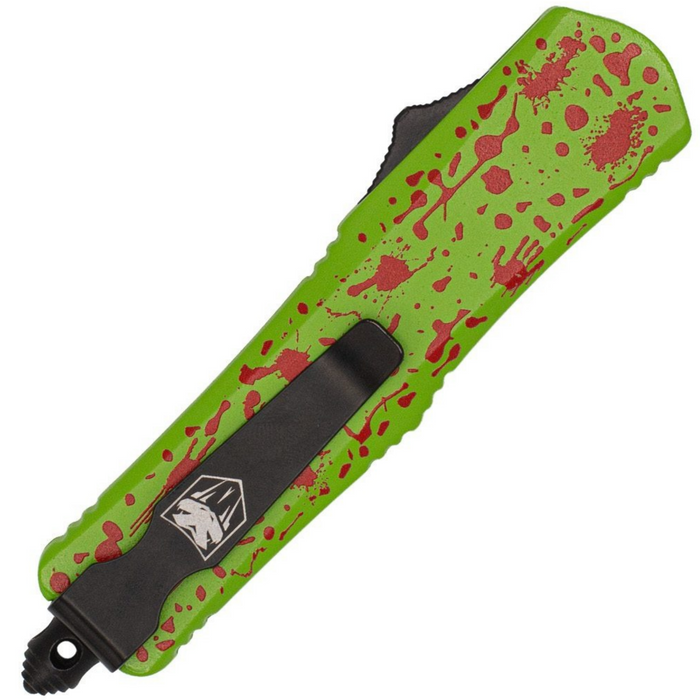 CobraTec MZMBSPFS-3TNS Medium Zombie Special Edition FS-3 (D2, Cerakote, Tanto, Aluminum Alloy, Zombie, OTF) Automatic Pocket Knife