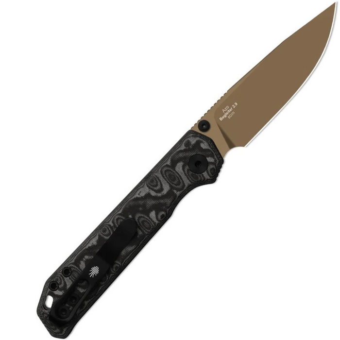 Kizer V3458.2BDA8 Begleiter 2.9 (BD1N, Sunset Metal PVD, Drop Point, Vortex Pattern Micarta, Multicolored) Folding Knife