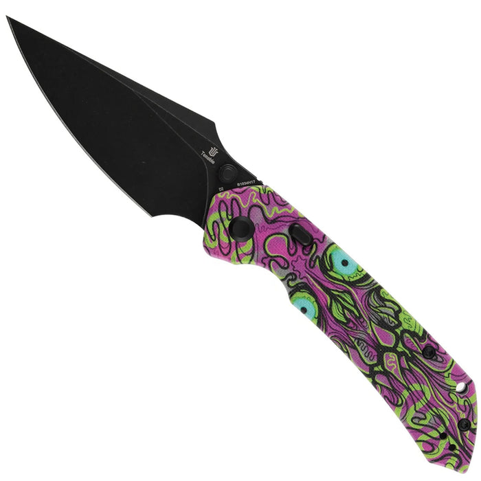 Tenable B1034H17 Fenrir (D2, Harpoon, Blackwash, Jade G10 with Purple Undead Print) Folding Knife