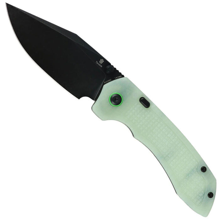 Tenable B1036H2 Entity (14C28N, Drop-point, Blackwashed, Dark Green G10) Folding Knife