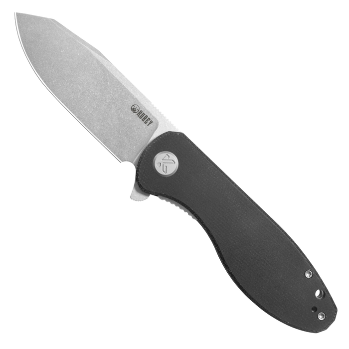 Kubey KU358K Master Chief (14C28N, Reverse Tanto, Beadblast, Black Micarta, Liner Lock) Folding Pocket Knife