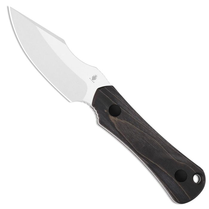 Kizer 1122A4 Bone (AEB-L, Drop Point, Stonewashed, Stabilized Wood) Fixed Blade Knife