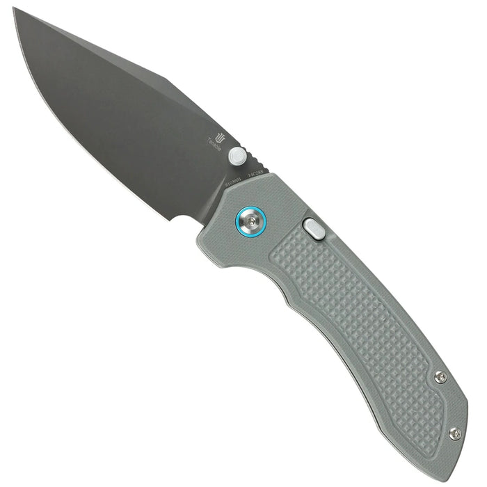 Tenable B1036H1 Entity (14C28N, Drop Point, Gray TiCn Coated, Gray G10) Folding Knife