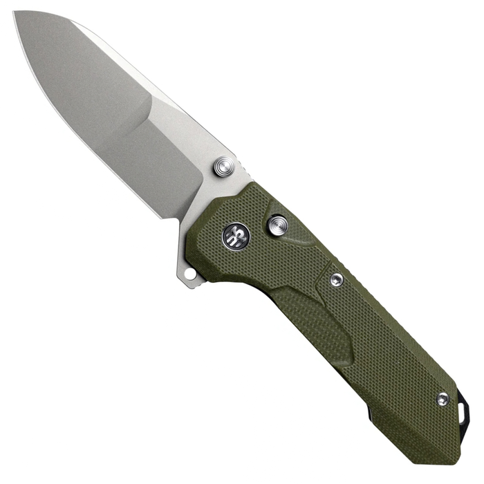 REMETTE RTCO-GM Cosmic (14C28N, Drop Point, Ceramic Sandblasting Effect, G10, OD Green) Pocket Knife