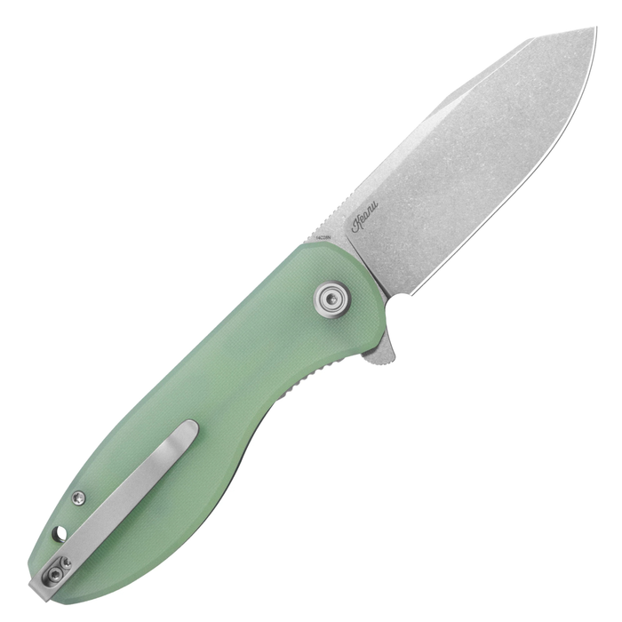 Kubey KU358L Master Chief (14C28N, Reverse Tanto, Beadblast, Jade G10, Liner Lock) Folding Pocket Knife