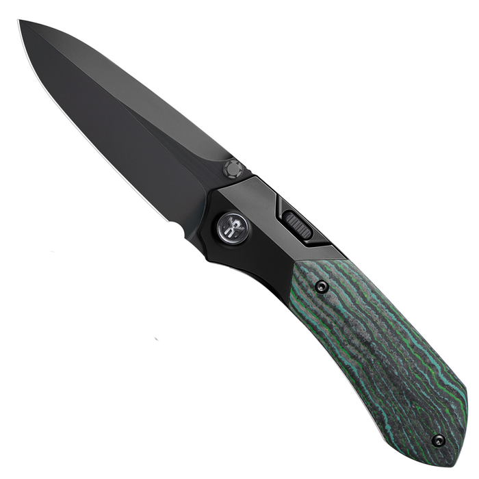 Remette RTPT-KBC RT-Meteor (M390, Drop Point, DLC, Titanium & Carbon Fiber, Button Liner Lock) Folding Pocket Knife