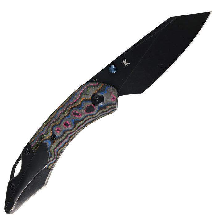 Kansept K1151A3 K9 (CPM S35VN, Modified Wharncliffe, Blackwash, 80S Camo Carbon & Blackwash Titanium) Folding Knife