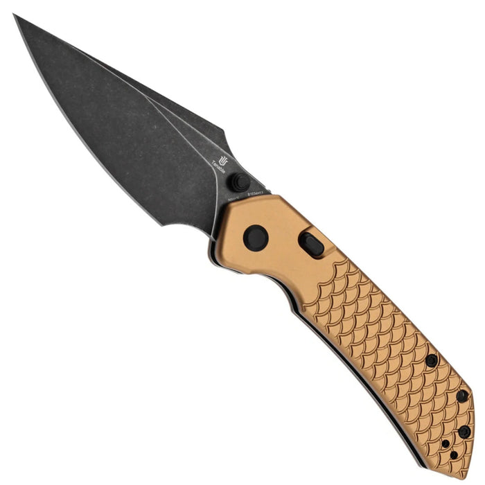 Tenable B1034H11 Fenrir (Nitro-V, Harpoon, Blackwashed, Bronze Aluminum with Fishscale Texture) Pokect Knife