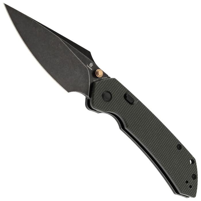 Tenable B1034H4 Fenrir (Nitro-V, Harpoon, Blackwashed, Green Micarta) Folding Knife