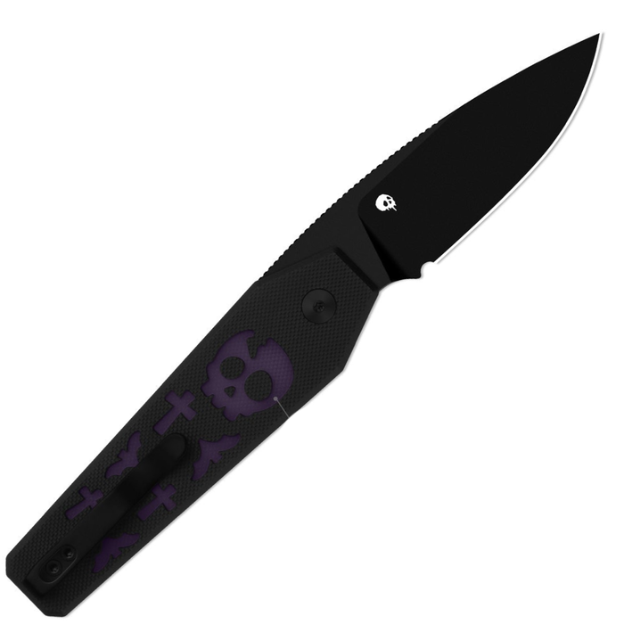 Kizer V3692HW2 Tomb (Nitro-V, Drop Point, Black PVD Coating, G10 & GID G10, Button Lock) Folding Pocket Knife