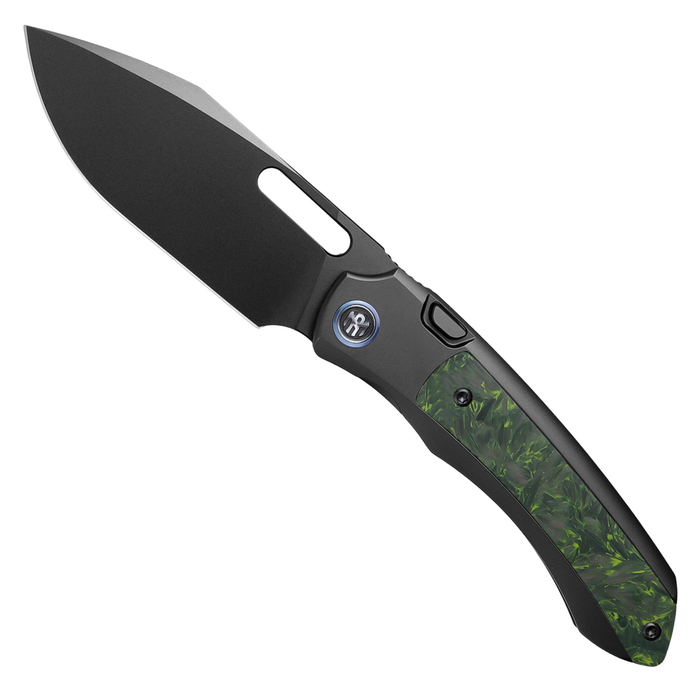 Remette ORCALS RT-Orca (M390, Drop Point, Pearlescent, Titanium & Carbon Fiber, Button Frame Lock) Pocket Knife