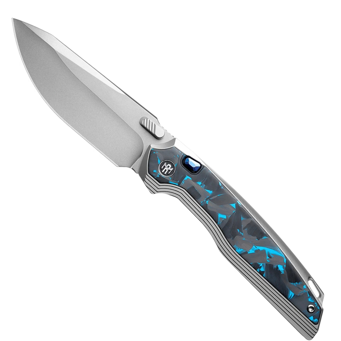REMETTE ONEA2 RT-ONE (M390, Drop Point, Manual Fine Grinding Pearlescent Surface Effect, Titanium + Carbon Fiber) Folding Knife