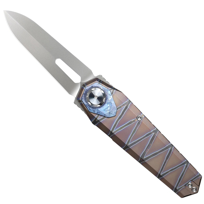 REMETTE RTIP-C RT-Infinite Power (M390, Dagger, Pearlescent, Crystalized Titanium) Pocket Knife