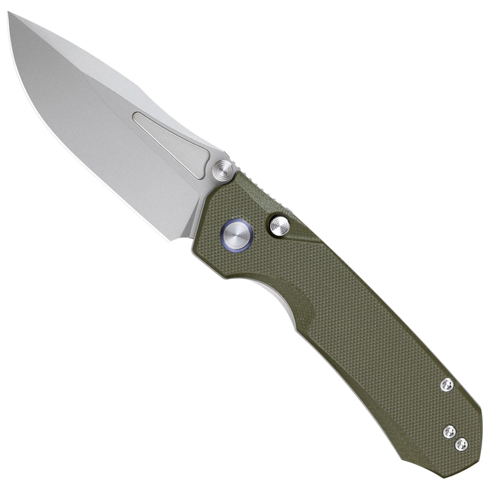 REMETTE RNGD2 RT-Rhino (D2, Drop Point, Sandblasted, G10, OD Green) Pocket Knife
