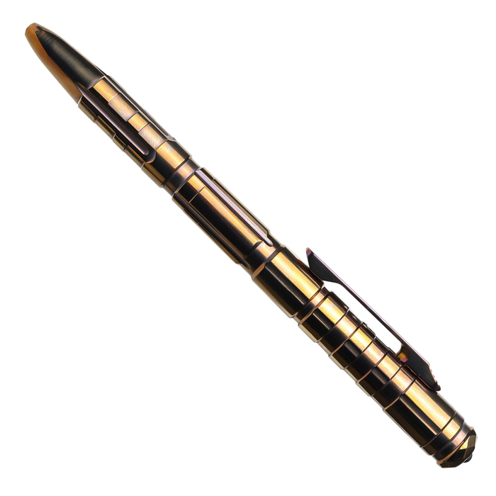 REMETTE RT-TP1G Tactical Slide Click Pen (Bronze Titanium, Glassbreaker) Tactical Pen
