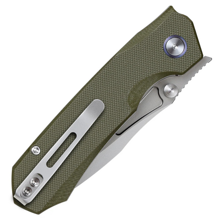 REMETTE RNGD2 RT-Rhino (D2, Drop Point, Sandblasted, G10, OD Green) Pocket Knife