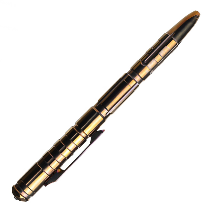 REMETTE RT-TP1G Tactical Slide Click Pen (Bronze Titanium, Glassbreaker) Tactical Pen