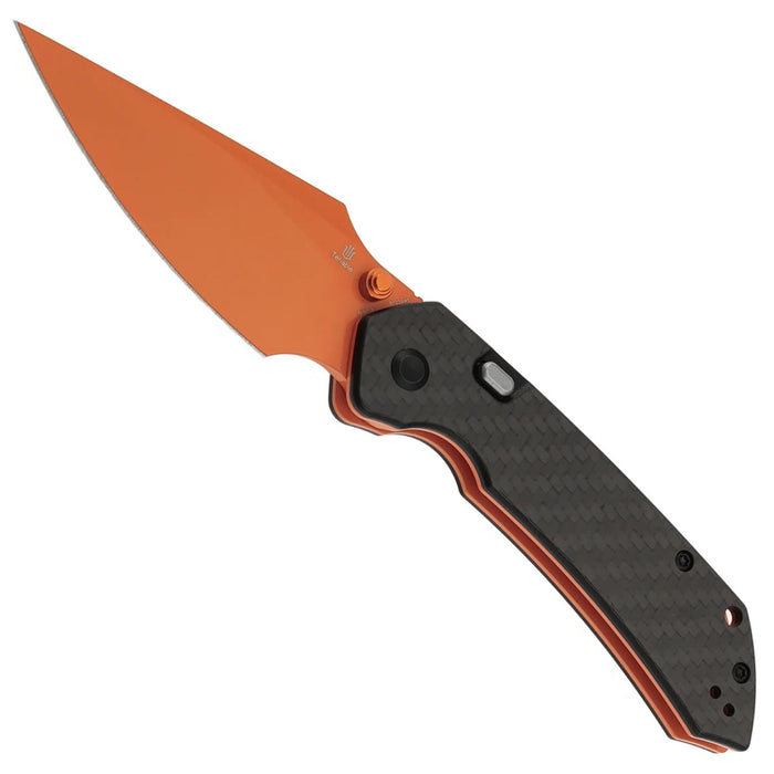 Tenable B1034H5 Fenrir (Nitro-V,  Harpoon, Orange Coated, Twill Carbon Fiber) Folding Knife