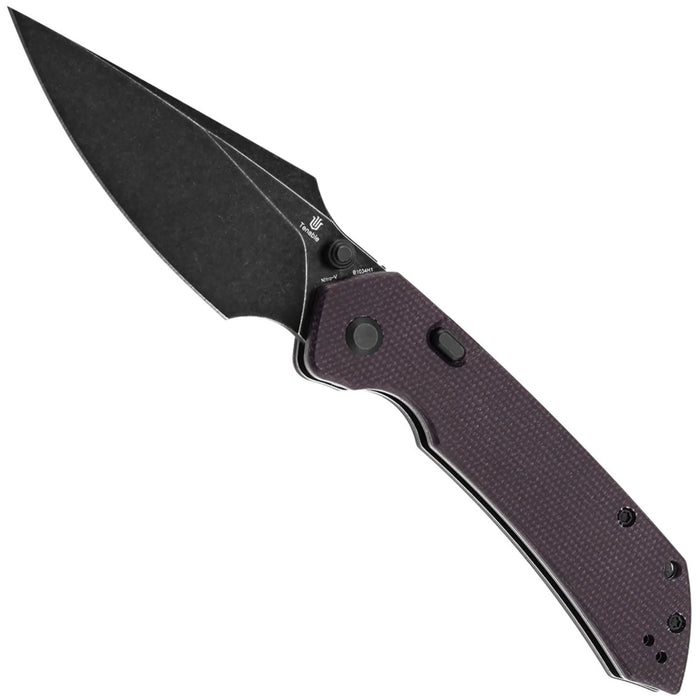 Tenable B1034H1 Fenrir (Nitro-V, Harpoon, Blackwashed, Micarta, Purple) Folding Knife