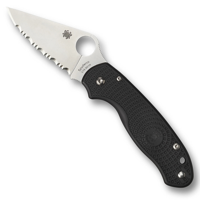 Spyderco C223SBK Para 3 (CTS BD1N, Clip Point, Black FRN, Compression Lock, SpyderEdge) Lightweight  Pocket Knife