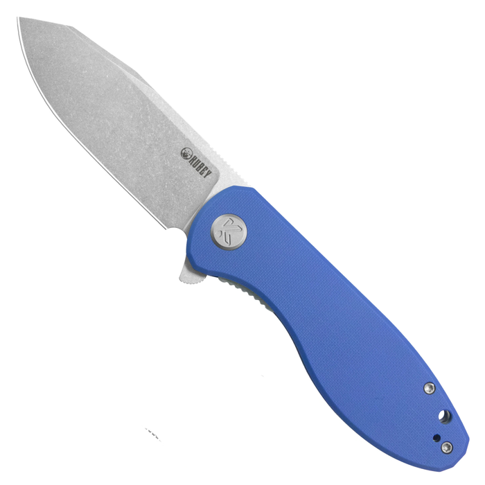 Kubey KU358M Master Chief (14C28N, Reverse Tanto, Beadblast, Blue G10, Liner Lock) Folding Pocket Knife