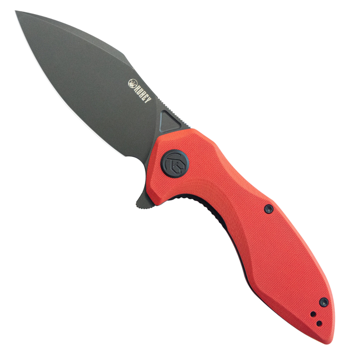 Kubey KU236P Noble (14C28N, Clip Point, Blackwash, Red G10, Liner Lock) Folding Pocket Knife