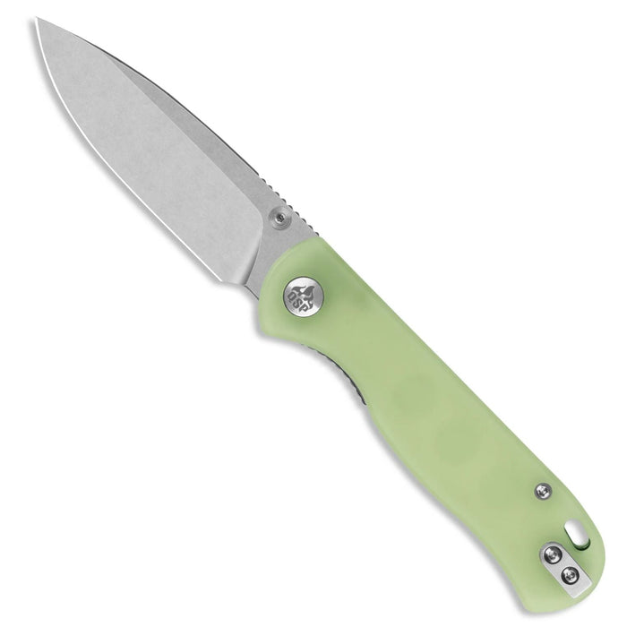 QSP QS170-C1 Ferret (Nitro V, Clip Point, Stonewashed, Glow-in-the-Dark Resin) Pocket Knife