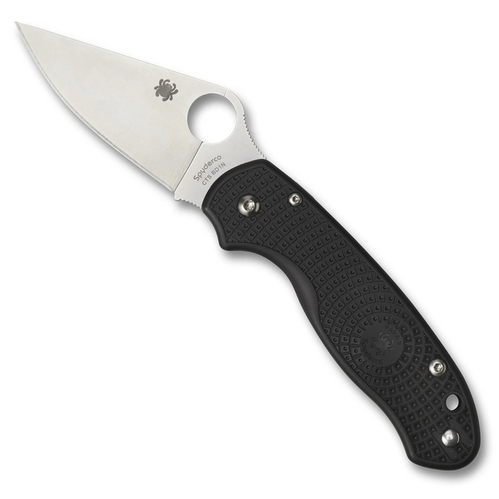 Spyderco C223PBK Para 3 (CTS BD1N, Satin, Clip Point, Black FRN, Compression Lock, PlainEdge) Lightweight Pocket Knife